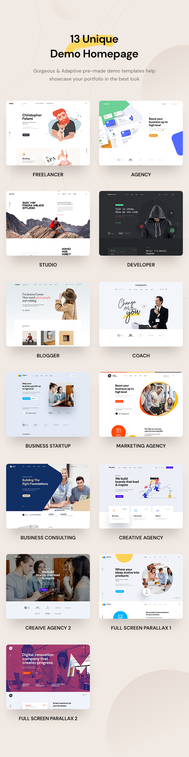 Miles - Multipurpose Creative WordPress Theme - 3